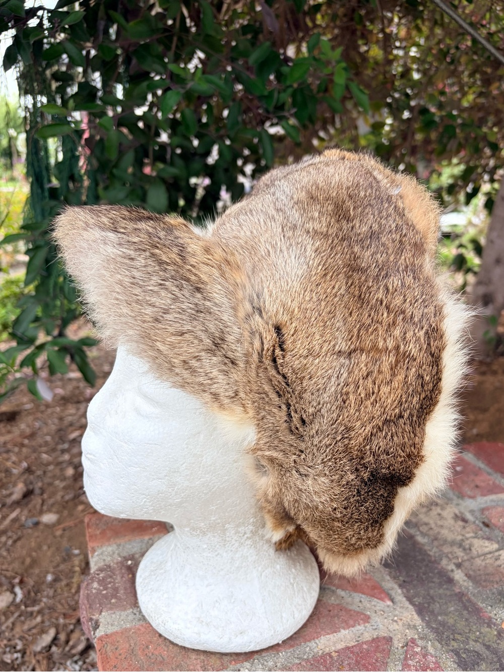 Soft Natural Rabbit Fur Brimmed Newsboy Hat Rocker Unisex